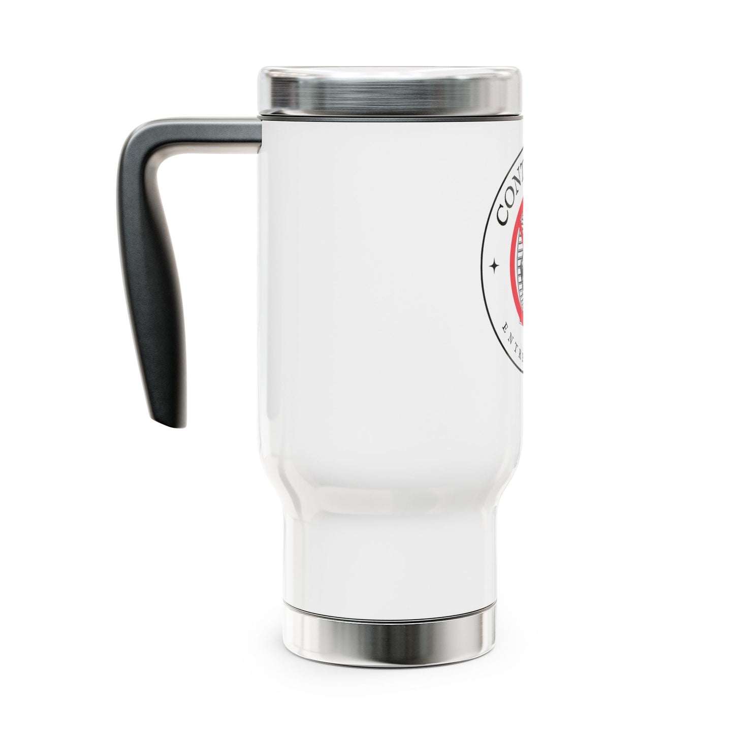 Contrarian Entrepreneur Stainless Steel Travel Mug with Handle, 14oz