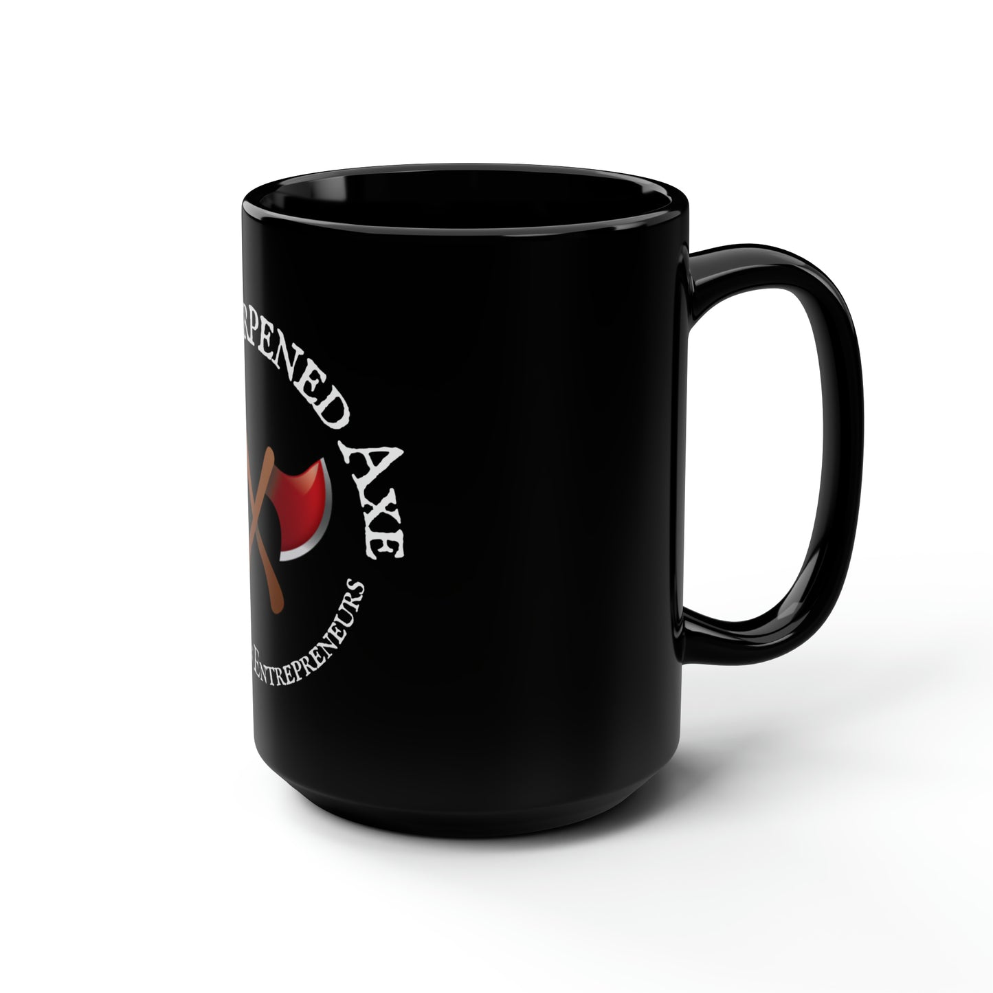 The Sharpened Axe "Contrarian Entrepreneurs" Black Mug, (XL 15oz!)