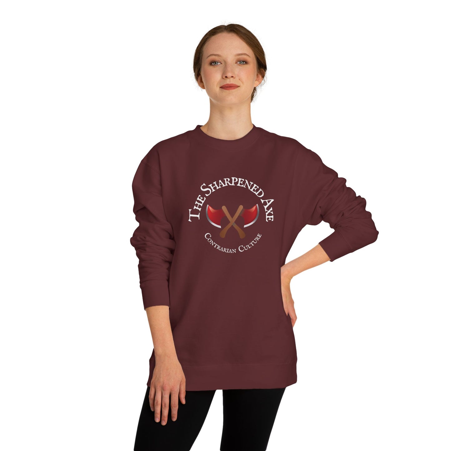 Copy of Cozy Unisex Crew Neck Sweatshirt with Axe Design, Perfect for Gifting, Casual Wear, and Celebrations