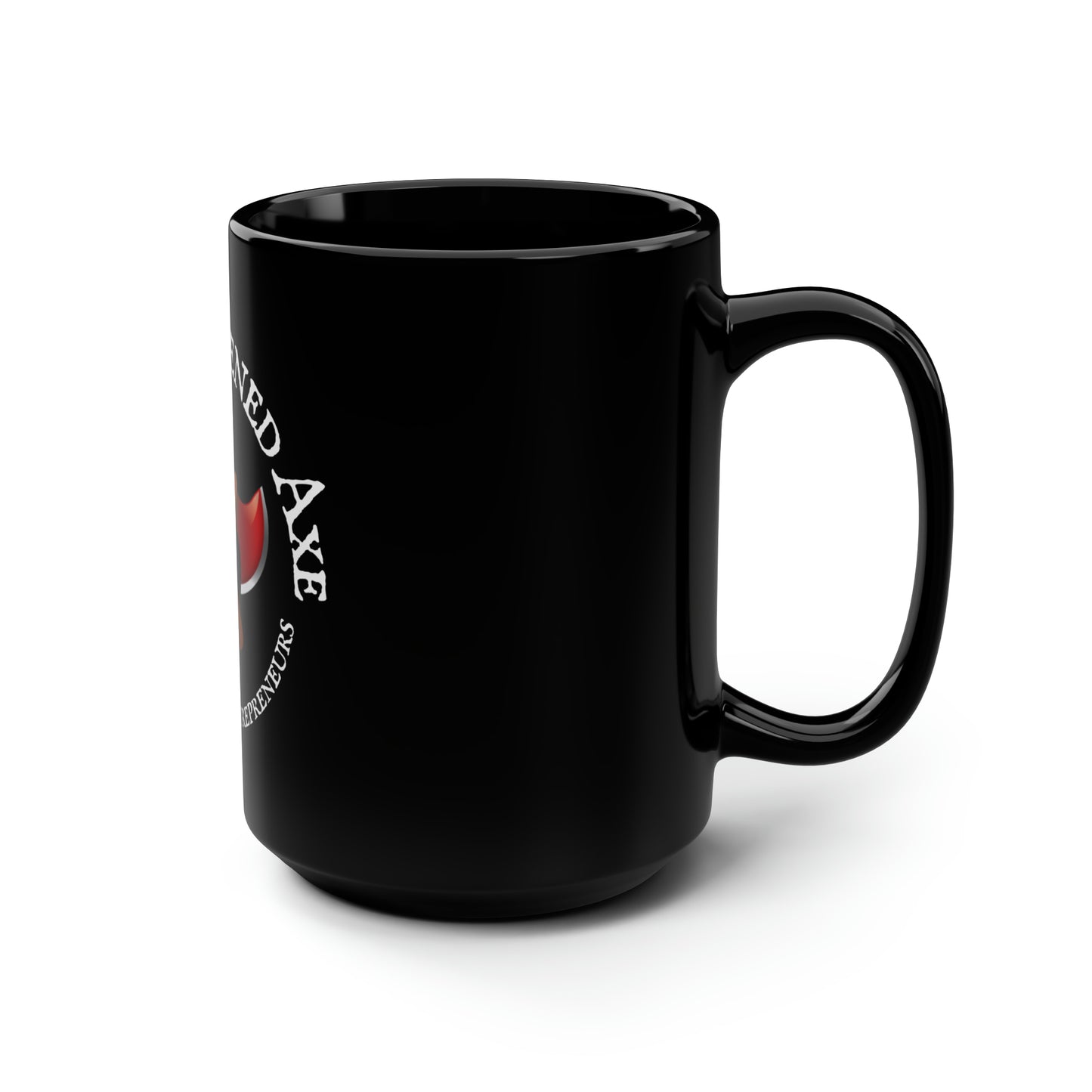 The Sharpened Axe "Contrarian Entrepreneurs" Black Mug, (XL 15oz!)