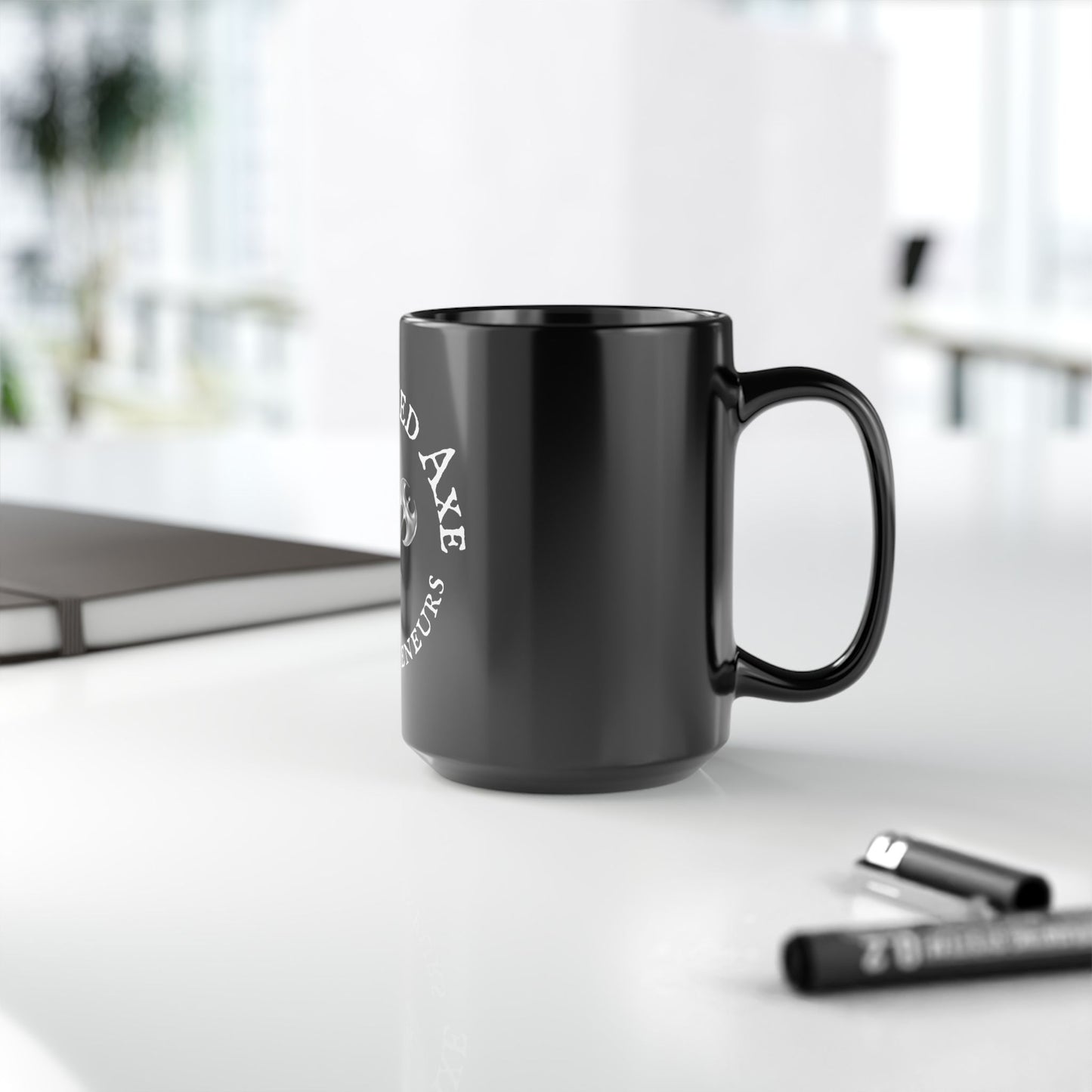 The Sharpened Axe "Contrarian Entrepreneurs" Black Mug, (XL 15oz!)