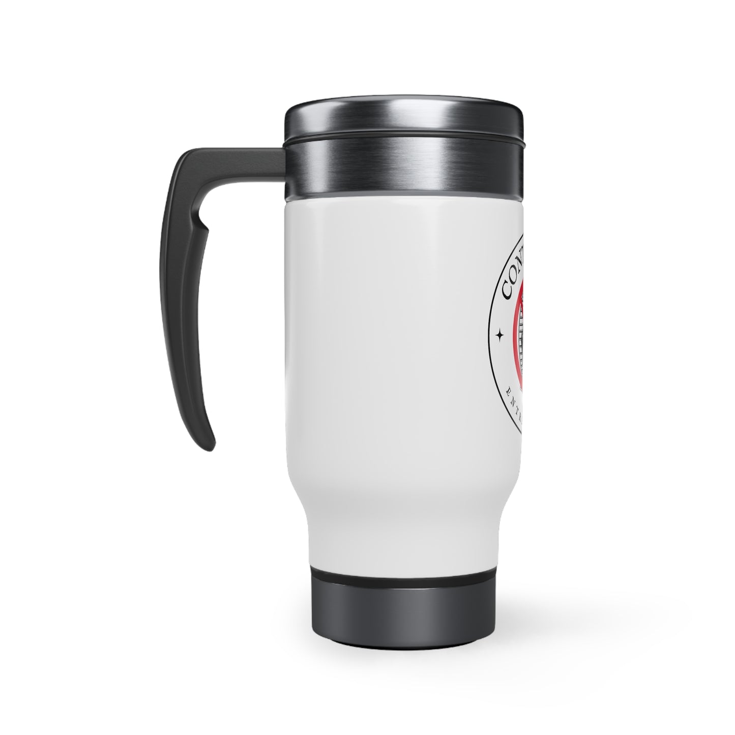 Contrarian Entrepreneur Stainless Steel Travel Mug with Handle, 14oz