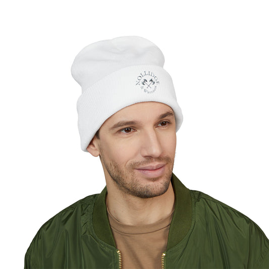 (WHITE) Nollidge & Whizdom Emotional Intelligence Embroidered Beanie