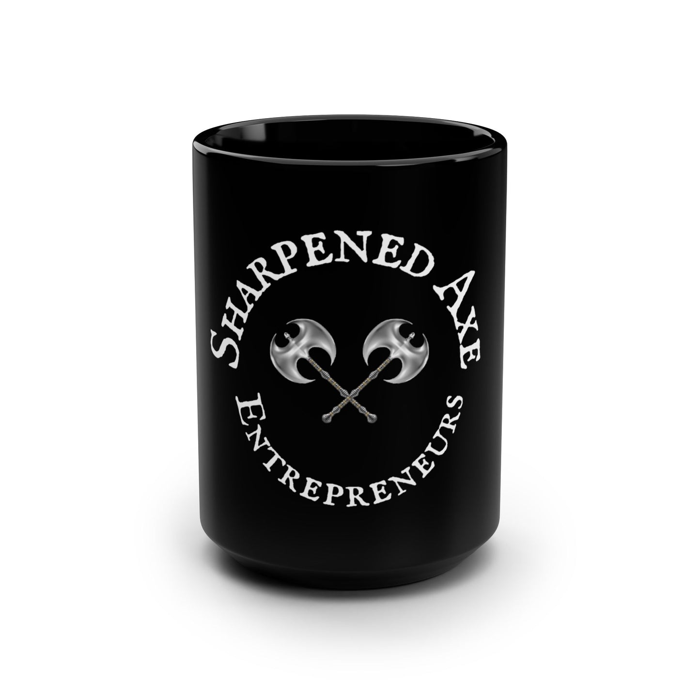 The Sharpened Axe "Contrarian Entrepreneurs" Black Mug, (XL 15oz!)