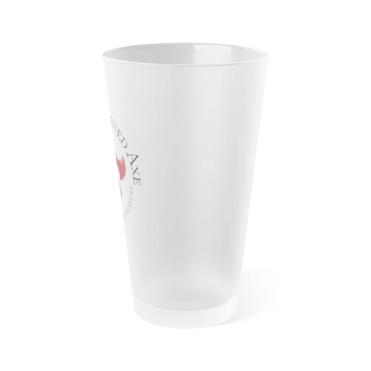The Sharpened Axe "Contrarian Entrepreneurs" Frosted Pint Glass, 16oz