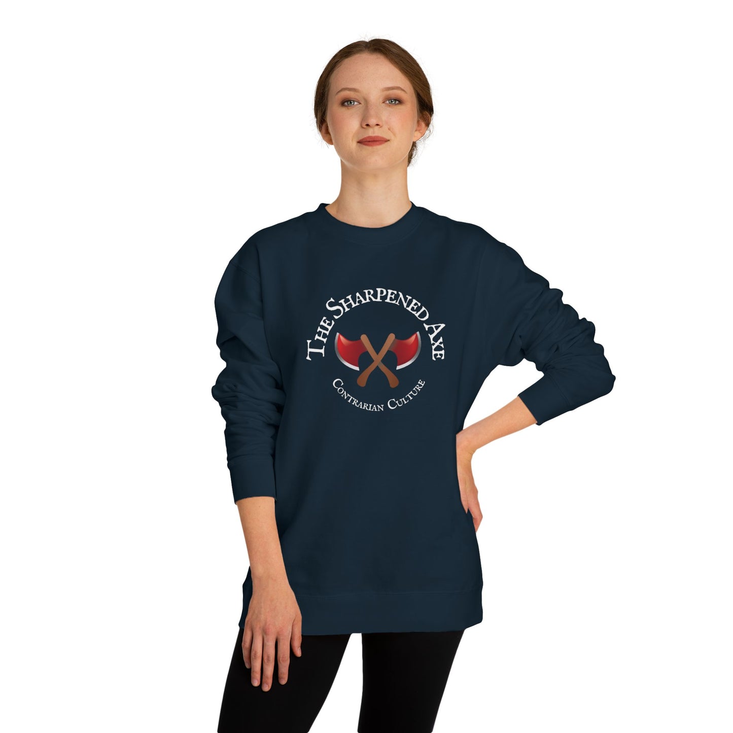 Copy of Cozy Unisex Crew Neck Sweatshirt with Axe Design, Perfect for Gifting, Casual Wear, and Celebrations