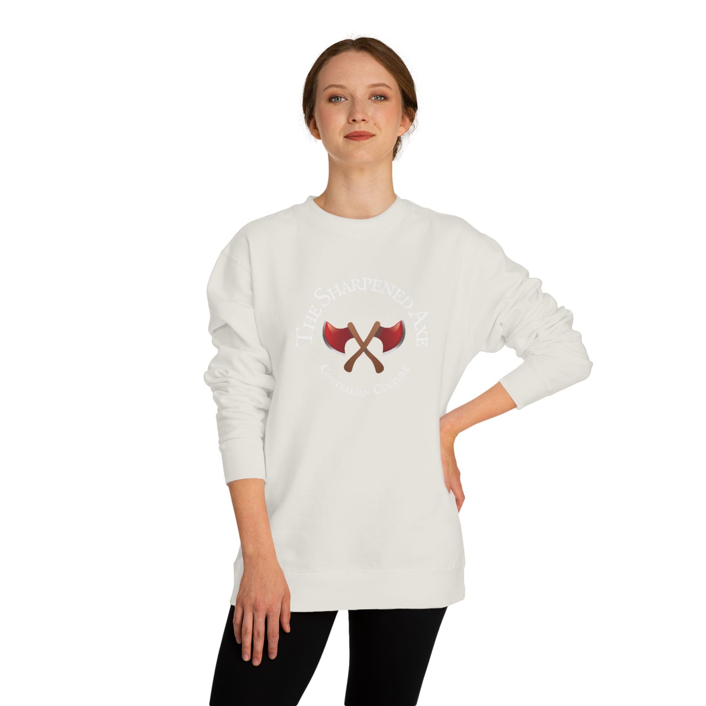 Copy of Cozy Unisex Crew Neck Sweatshirt with Axe Design, Perfect for Gifting, Casual Wear, and Celebrations