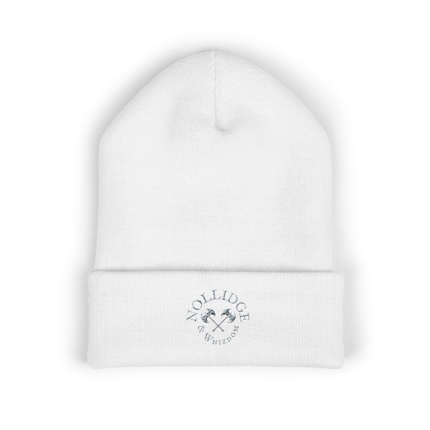 (WHITE) Nollidge & Whizdom Emotional Intelligence Embroidered Beanie