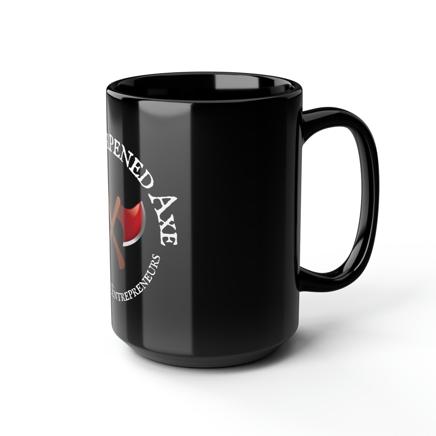 The Sharpened Axe "Contrarian Entrepreneurs" Black Mug, (XL 15oz!)