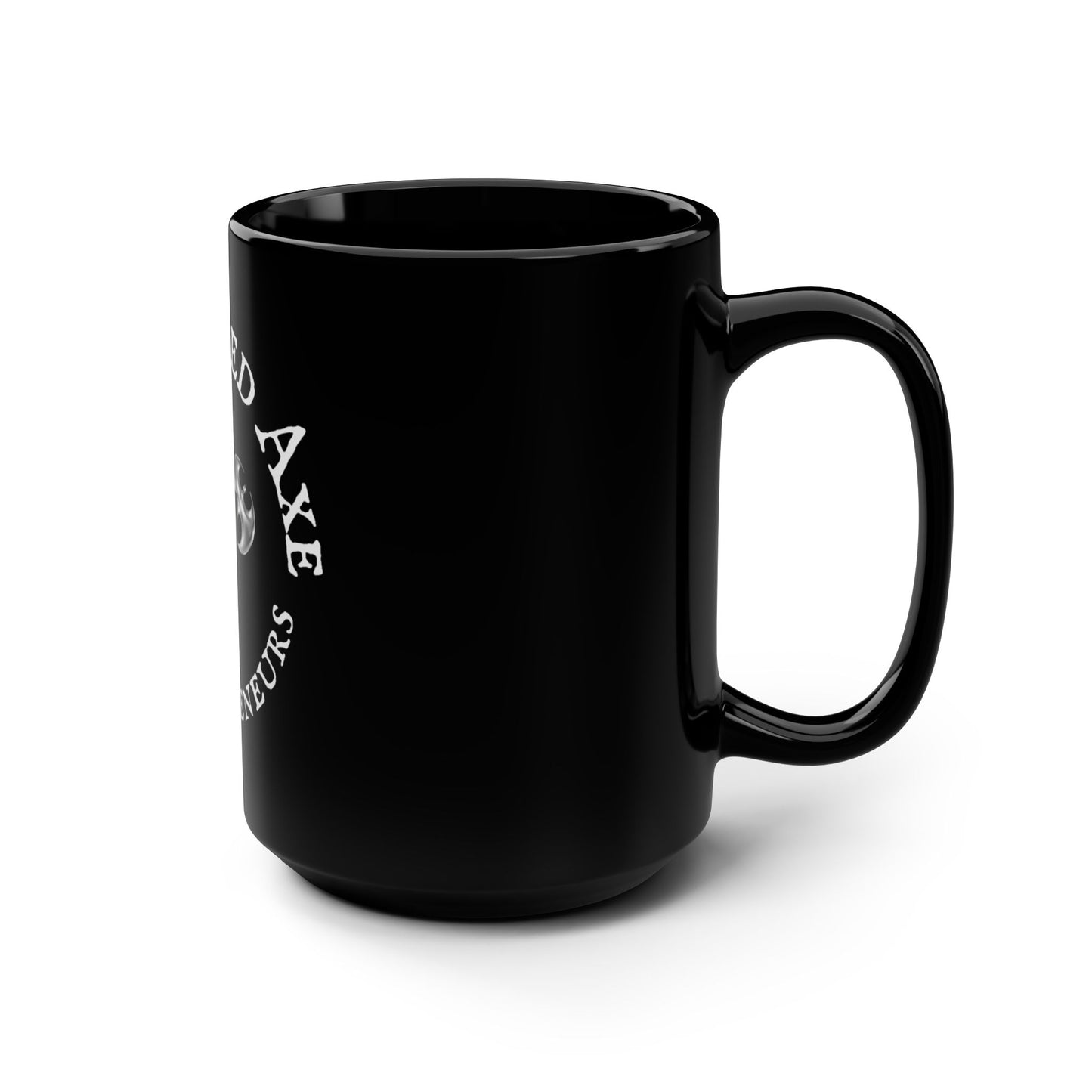 The Sharpened Axe "Contrarian Entrepreneurs" Black Mug, (XL 15oz!)