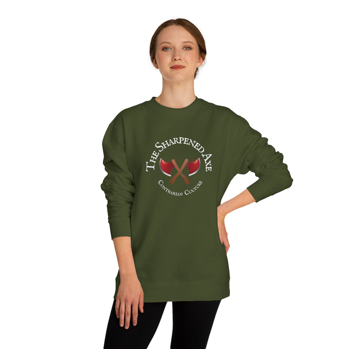 Copy of Cozy Unisex Crew Neck Sweatshirt with Axe Design, Perfect for Gifting, Casual Wear, and Celebrations